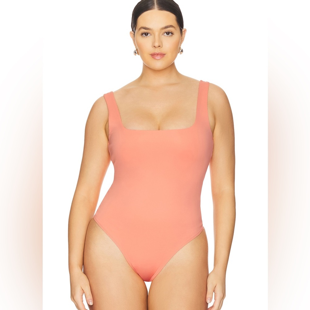 NWT Good American Sculpting Modern Tank Bodysuit in Coral002 Size 3XL